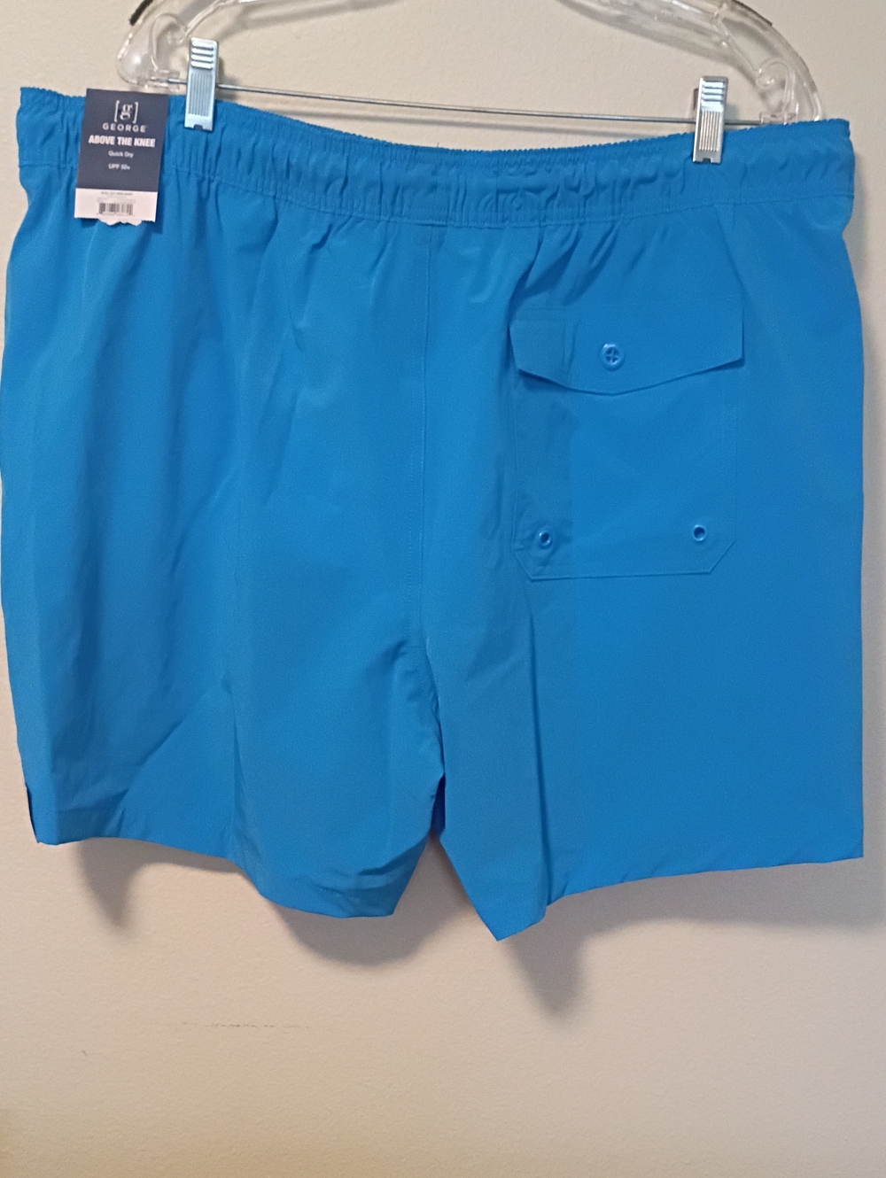 George Men's Swim Trunks Vibrant Blue XL (40-42) Quick Dry UPF+ Drawstring Beach